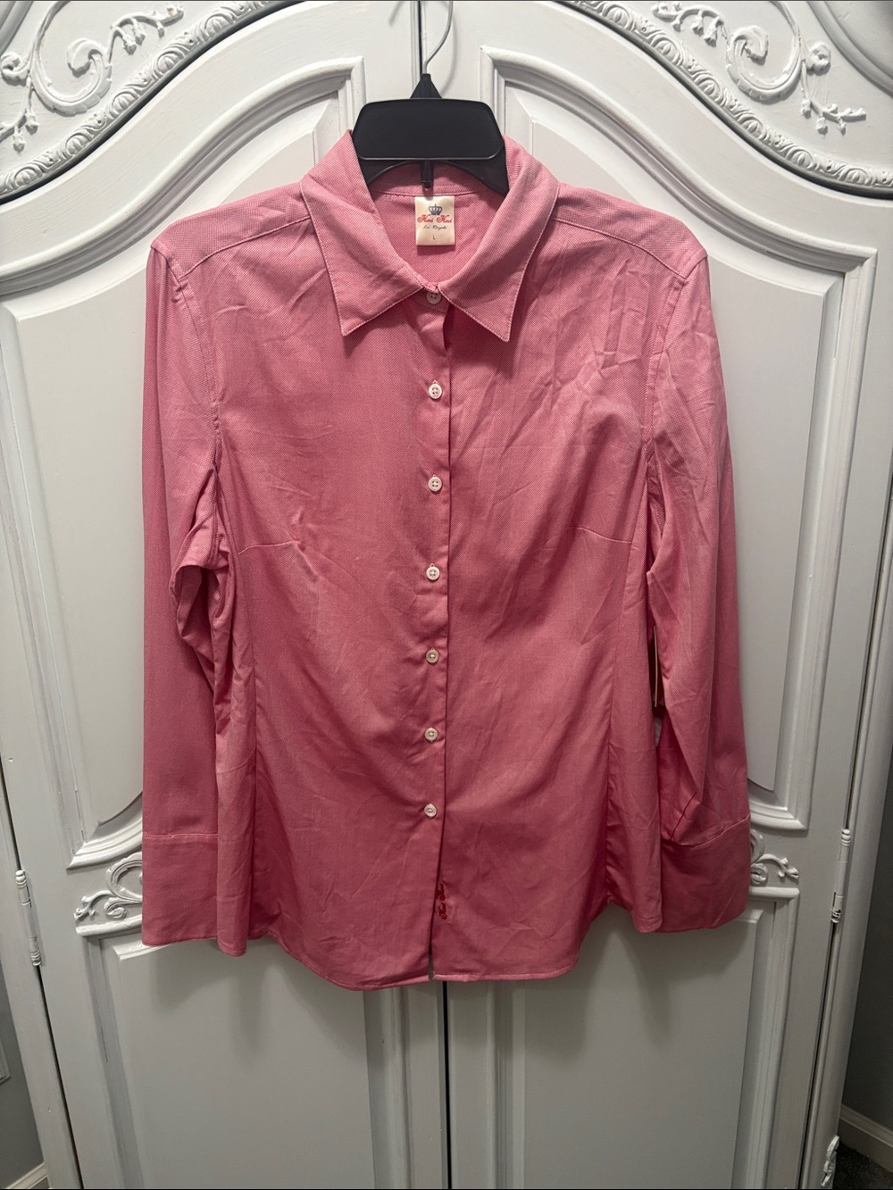 Henri-Henri La' Royale Pink and Purple - Long-Sleeve Button Down Shirts - Large - Picture 3 of 15